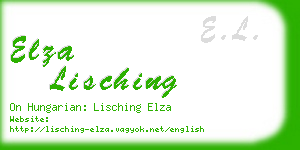 elza lisching business card